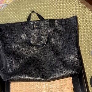 Furla Textured Black Leather Handbag